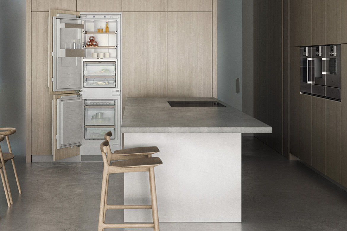 Culinary artistry, illuminated: Gaggenau’s 200 Series Fridge Freezer turns the kitchen into a creative atelier