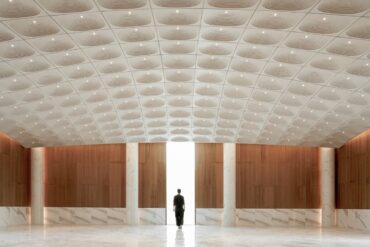 This new embassy “softens the boundaries between formality and warmth”